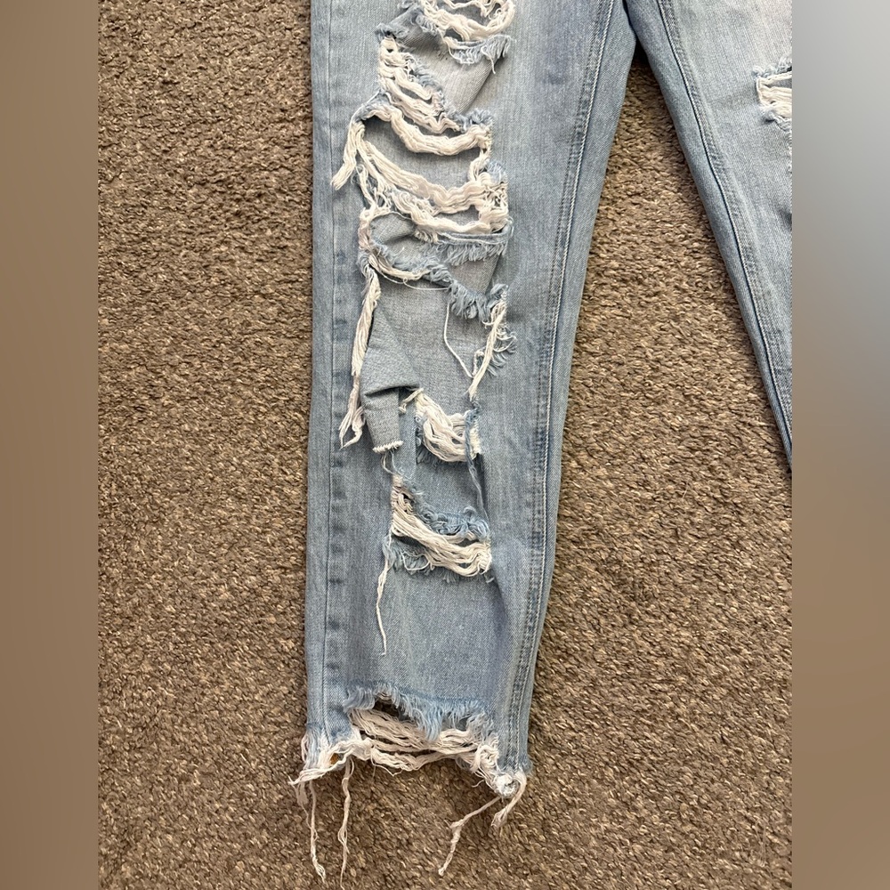 KanCan Ripped Distressed Giovanna High Rise Mom Jeans Size 5 26 - Picture 13 of 16